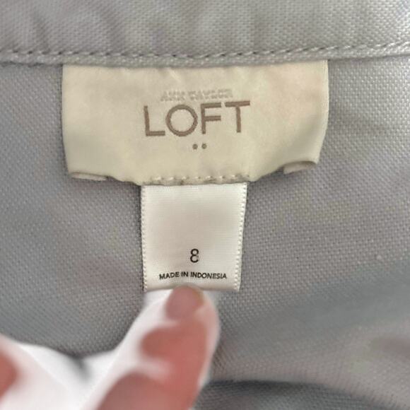 LOFT Gray Jacket - Size 8 - Casual Classic w/ Pockets & Figure-Flattering Waist - Picture 10 of 10